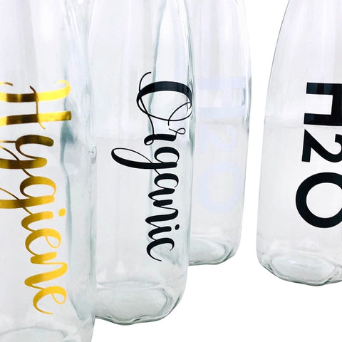 Glass Water Bottle H2O With Strap 580Ml
