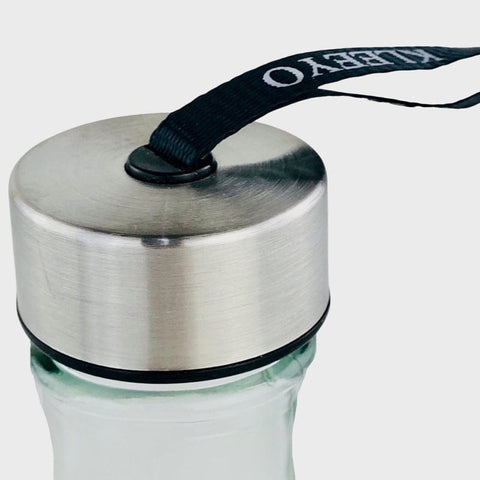 Glass Water Bottle H2O With Strap 580Ml