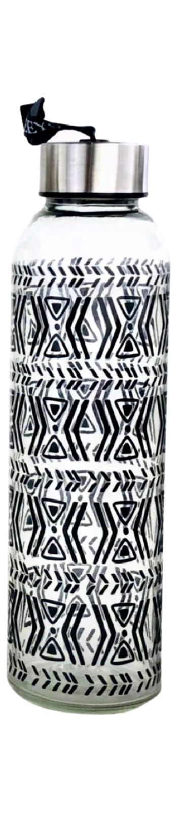 Floral Style Glass Water Bottle