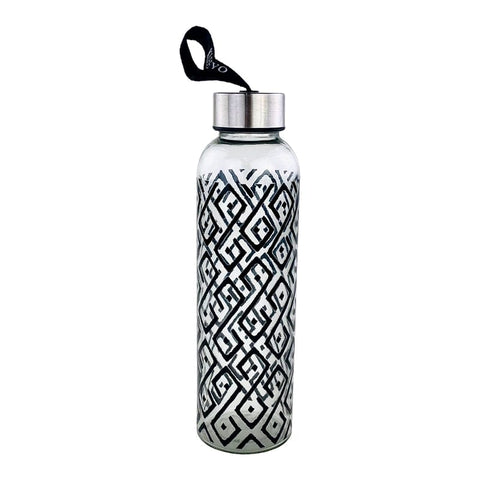 Floral Style Glass Water Bottle