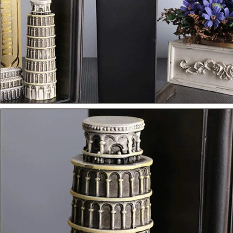 Antique European Building Mode Resin Bookends