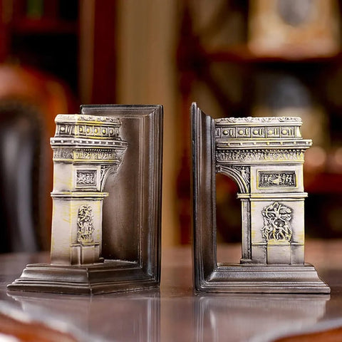Heavy European Chess Art Bookends
