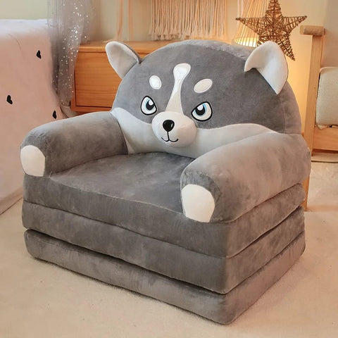 Plush Bear Shape Foldable Kids Sofa
