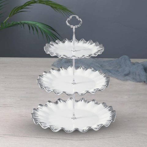 3 Layer Cake Stand with Metal Handles