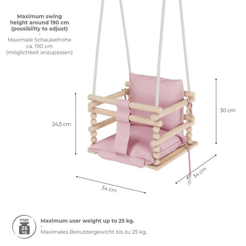 Baby Swing Pink - Toddler Seat 3 in 1