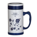 Blue And White Elegant Office Cup
