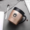 Café Style Stainless Steel Insulated Coffee Mug with Handle