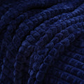 Checkered Pattern Double Layered Winter Sherpa Blanket - Navy Blue