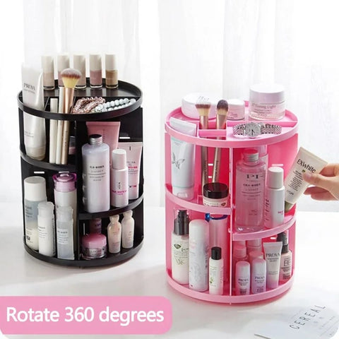 Smart 360-degree Rotating Makeup Organizer