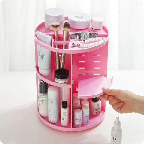 Smart 360-degree Rotating Makeup Organizer