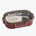 Smile Double Layer Stainless Steel Lunch Box