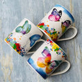 Butterfly Rainbow Colored Ceramic Mug