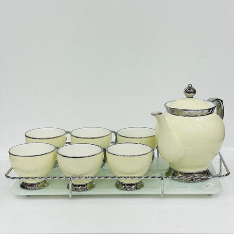 Classic Porcelain Tea Set - 9 Pcs