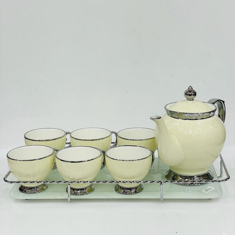 Classic Porcelain Tea Set - 9 Pcs