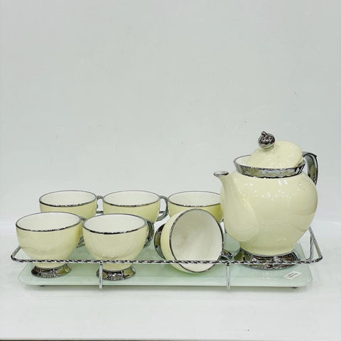 Classic Porcelain Tea Set - 9 Pcs