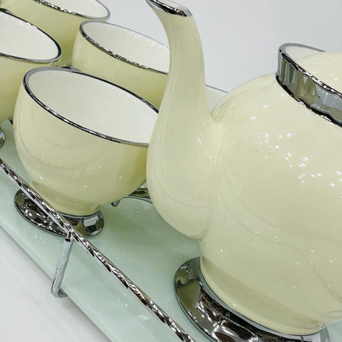 Classic Porcelain Tea Set - 9 Pcs