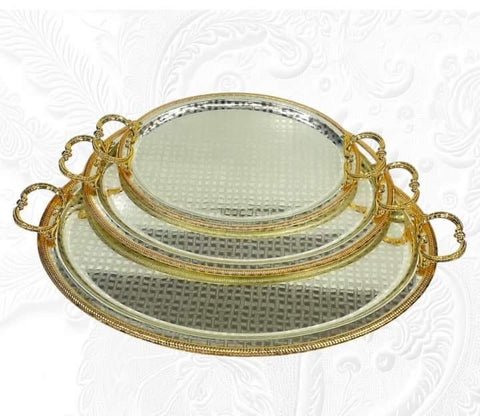 Round Shaped Stainless Steel Steaming Tray Set of Three