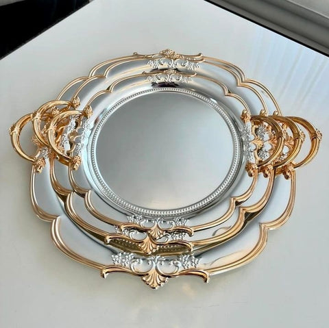 Multi-Use Stainless Steel Tray Steel Tray Set  (Pack of 3)