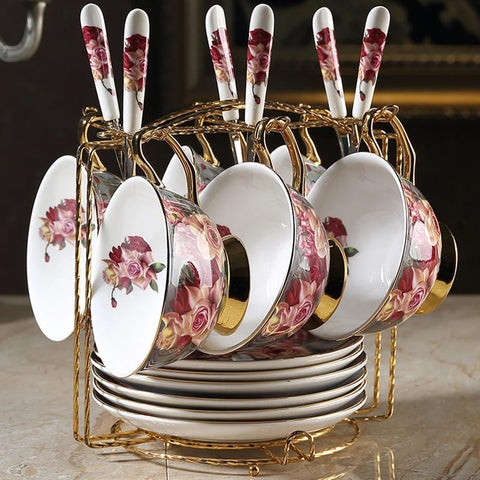 Coffee Cups With Saucers Set
