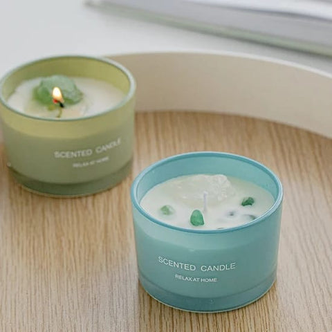 Crystal Stone Aromatic Candles Glass Cup