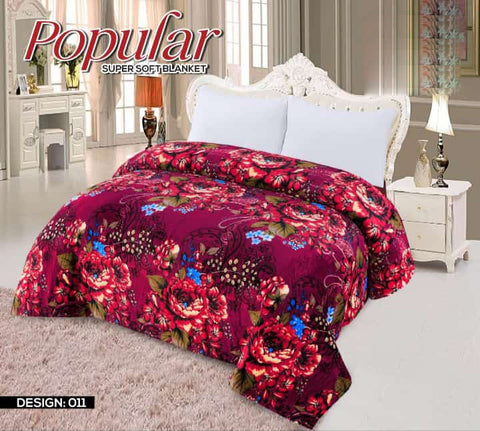 Warmland Mink Embossed Double Bed Fleece Blanket - King Size