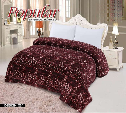 Super Soft Reversible Double Bed Fleece Blanket - King Size