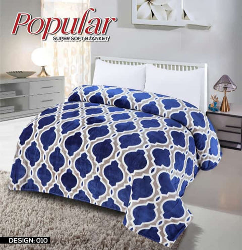 High Quality Printed Double Bed Fleece Blanket - King Size