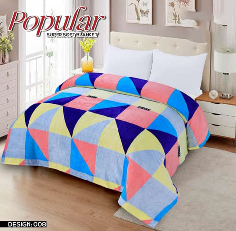 Bauhaus Style Pattern Warm Fleece Throw Blanket - King Size