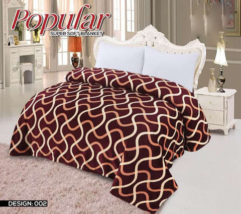 Double Bed Warm Winter Fleece Blanket - King Size