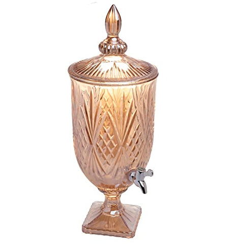 Glass Beverage Drink Dispenser with Stainless Steel Spigot