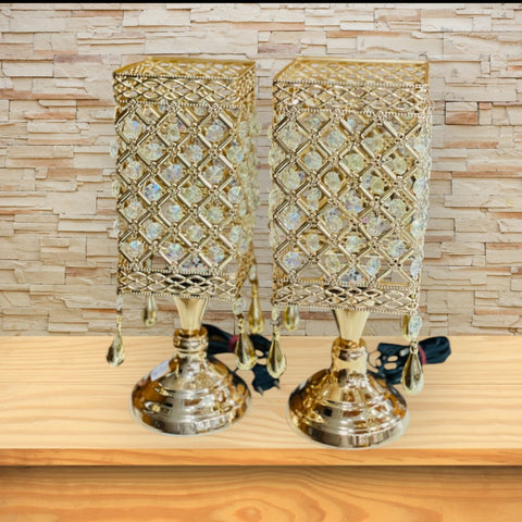 Fancy Side Table Full Size Golden Lamps