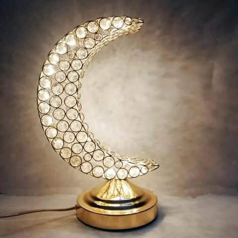 Moon Shape Creative Crystal Table Lamp