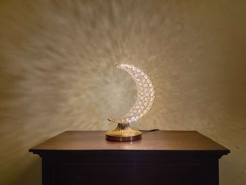 Moon Shape Creative Crystal Table Lamp