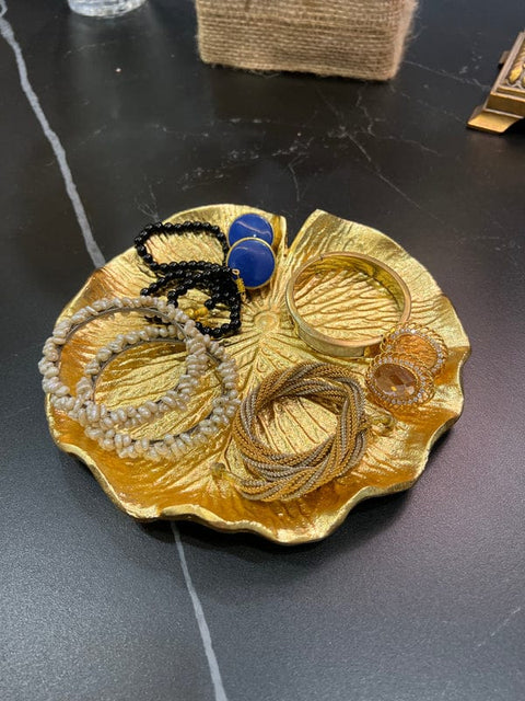 New Luxury Design Lilly Leaf Decorative Tray