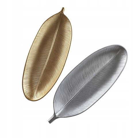 Leaf Shape Metal Fruit/Dessert Serving Tray