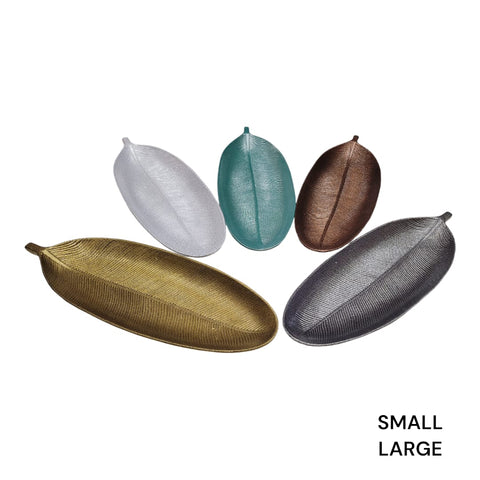 Leaf Shape Metal Fruit/Dessert Serving Tray