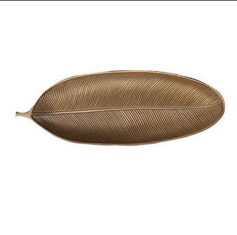 Leaf Shape Metal Fruit/Dessert Serving Tray