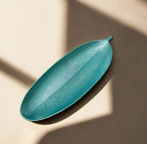 Leaf Shape Metal Fruit/Dessert Serving Tray