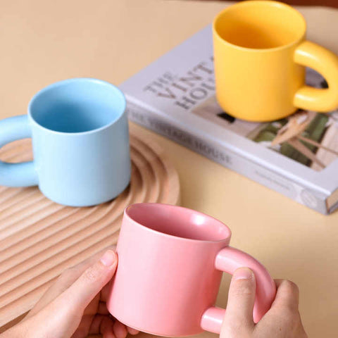 Creative Kitchen Crooked Handle Ceramic Coffee Mug