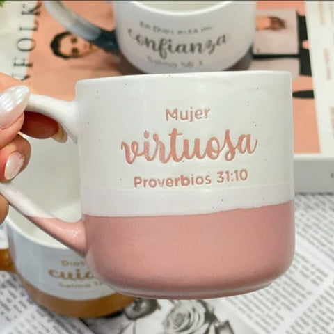 Spanish Style Proverbs 31:10 Virtuous Woman  Ceramic Mug
