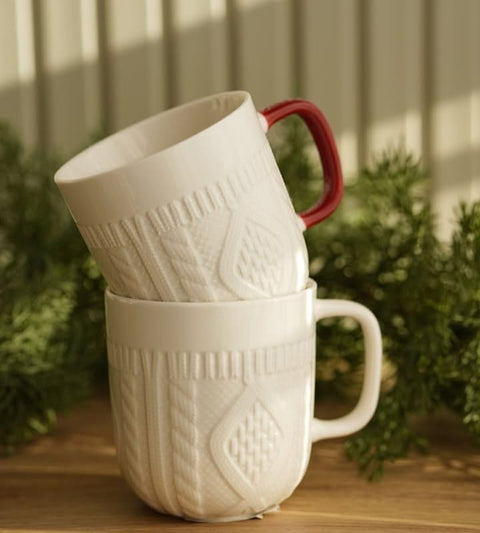 Knitting Style Ceramic Coffee Mug