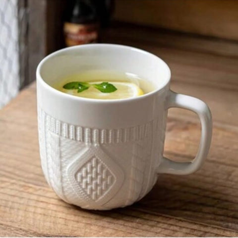 Knitting Style Ceramic Coffee Mug