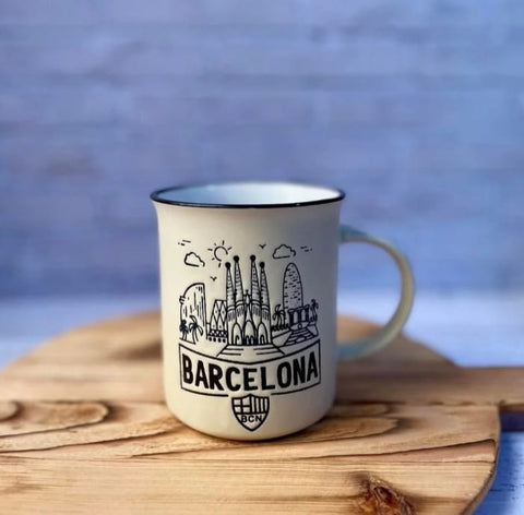Barcelona Skyline Ceramic Coffee Mug