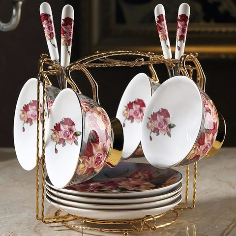Coffee Cups With Saucers Set