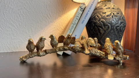Golden Sparrows For Table Decor