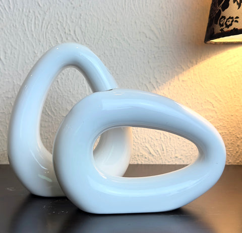 Ring Shape Ceramics Floral Vase - Set of 2