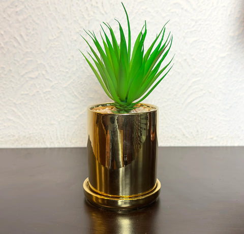 Golden Ceramic Planter Pots