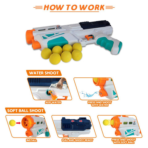 2 In 1 Water & Ball Gun Toy - Needs Store