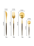 24 pcs Polka Dot Pattern Cutlery Set | Kitchenware Cutlery Set - Needs Store