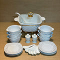 24 Pieces Ceramic Soup Bowls Set with Handle - Needs Store